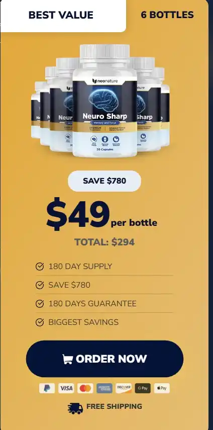 Neuro Sharp 6 bottles