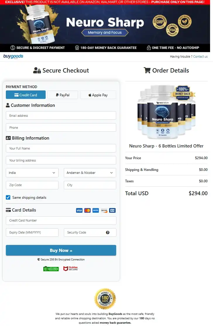 Neuro Sharp-order-page